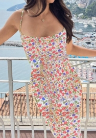 Boho Beach Dress for Women – Flowy Maxi Dress with Side Slit